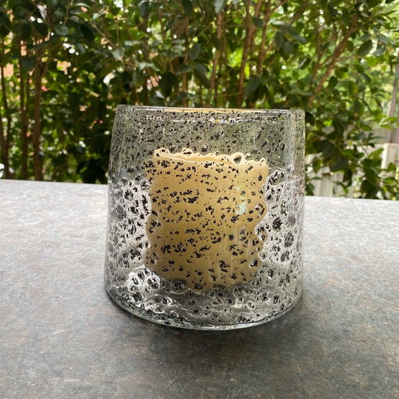 Handblown Seeded Glass Hurricane - Picture 2 of 4